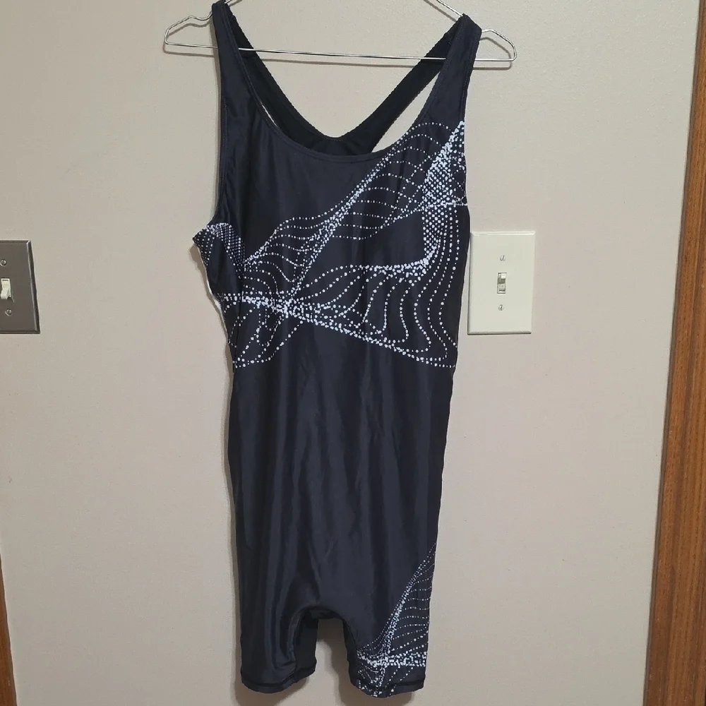 Women's Black and White Swim One Piece